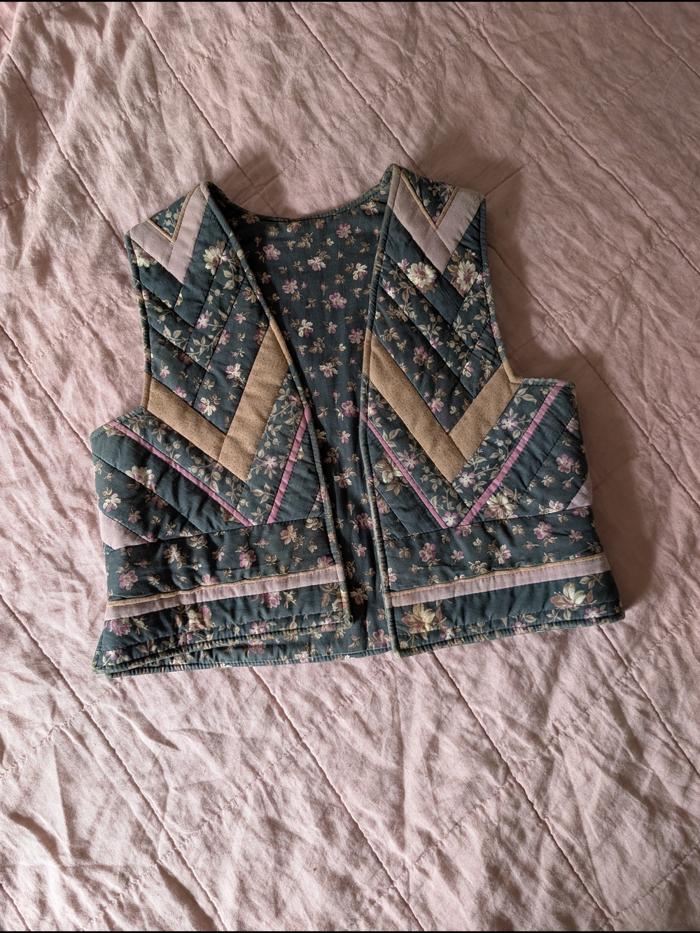 Vintage Quilted Vest - Handmade